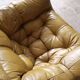 Percival Lafer MP-81 lounge chair in yellow leather, Brazil 1970s