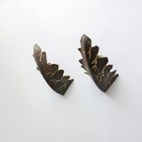 Ensemble de 2 appliques murales brutalistes belges, années 1990.