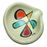 Empty pocket signed in pottery abstract pattern 1950s