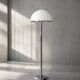 Vintage Swedish Chrome & White Acrylic Floor Lamp from Nybro Armaturfabrik