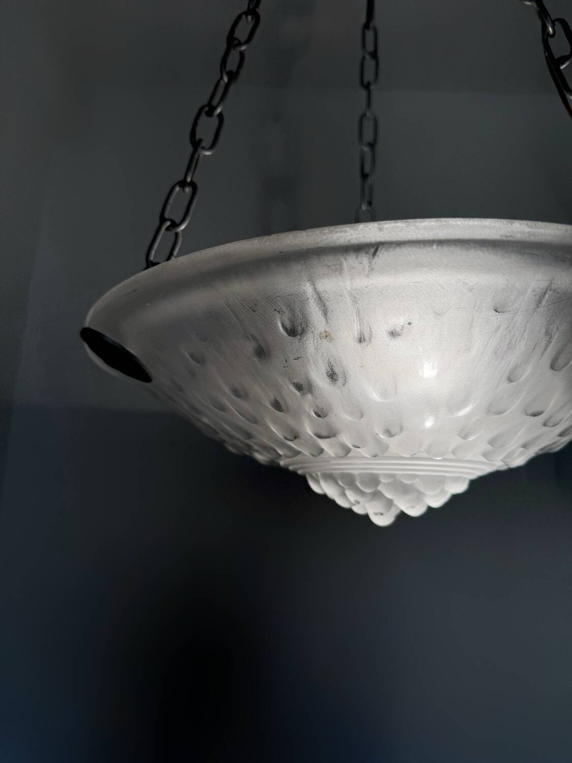 Muller Art Deco glass chandelier