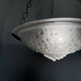 Lustre Art Déco en verre Muller