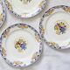 Set of 4 Boch dessert plates, Fructidor service, vintage