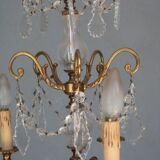 Gilded tassels time 1900 bronze chandelier