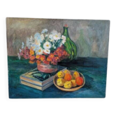 Huile sur toile, nature morte