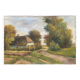 Tableau HST "Partie de campagne" XIX° signée pour restauration