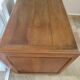 Vintage Art Deco schoolmaster's desk - double-sided - solid wood - 1940s/50s
