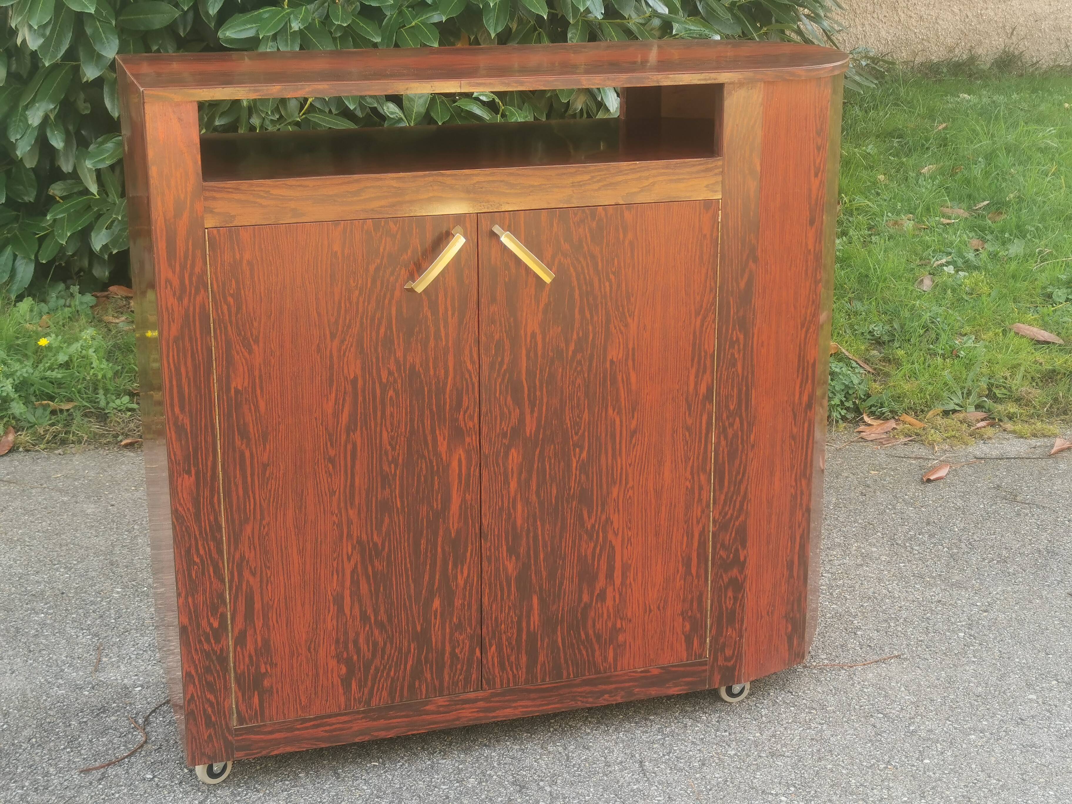 Vintage desktop furniture "flamed mahogany"