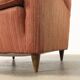 Vintage bergère armchair in wood and fabric, Italy, 1950s-1960s