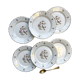 6 Limoges Berry porcelain plates with bird of paradise motif