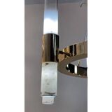 Contemporary Gold Ring Chandelier With Gradient White and Carrara Marble Glasses by Simoeng