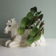 White glazed ceramic pot cover, 1950