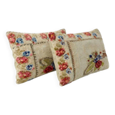 Lot de 2 housses de coussin kilim vintage 41x61 cm