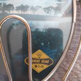 Vintage oval mirror on suspended stand