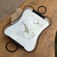 Engraved mirror tray art deco
