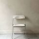 White folding chair & chrome Plia by G. Piretti for Castelli, 1970