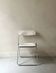 White folding chair & chrome Plia by G. Piretti for Castelli, 1970