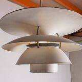 Danish brushed metal pendant light, model PH 6 ½ -6V by Poul Henningsen.