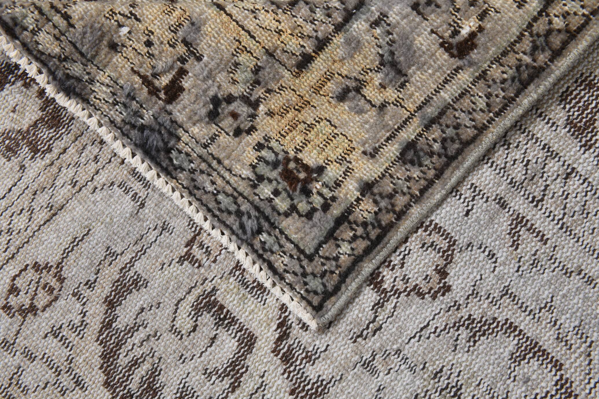 5x10 Distressed Brown Vintage Rug, 164x295Cm