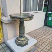 Pair of green marble pedestal tables, 19th century