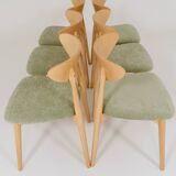 Dining room chairs set of 6 sage green Scandinavian design