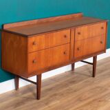Commode rétro en teck des années 1960, meuble TV, buffet