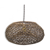 Braided wood pendant lamp