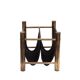 Vintage Brass and Canvas Magazine holder 1970s France