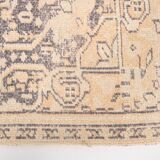 6x8 Vintage Cream & Black Oriental Persian Rug, 176x259Cm