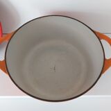 Le creuset model cousances red orange vintage pan