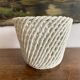 Woven ceramic plant pot