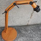 Articulated wooden lamp