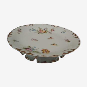 Plat sur piédouche Charles Field Haviland Gérard Dufraissex 1 Morel ( CFH GDM) Limoges diam 22,5 cm