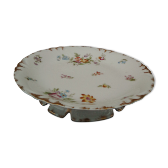 Plat sur piédouche Charles Field Haviland Gérard Dufraissex 1 Morel ( CFH GDM) Limoges diam 22,5 cm