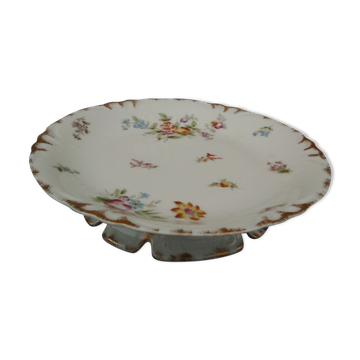Plat sur piédouche Charles Field Haviland Gérard Dufraissex 1 Morel ( CFH GDM) Limoges diam 22,5 cm