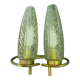 Vintage Glass Moulded Wall Sconces, 1960s, Set of 2