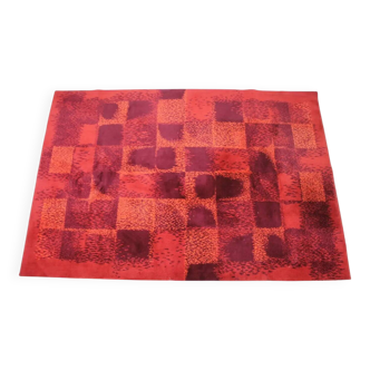 Midcentury abstract design geometric rug / carpet, 1970s / Czechoslovakia