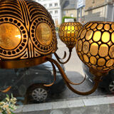 Chandelier 80s mosaic glass