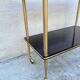 Vintage 60s brass side table on wheels