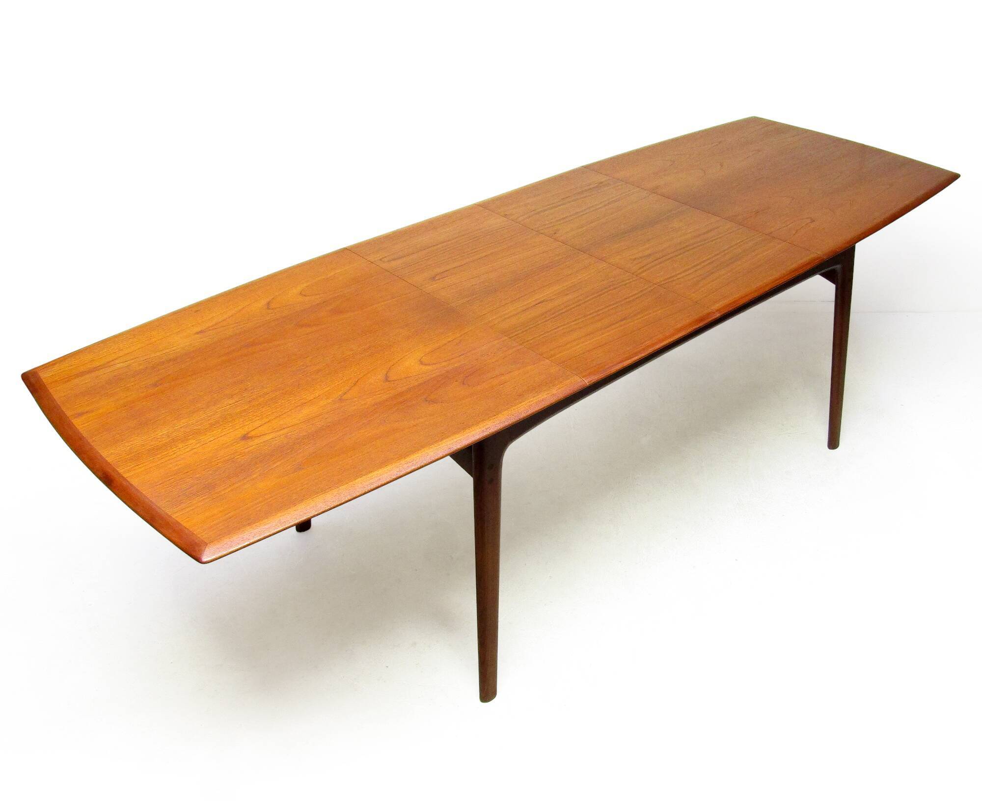 Narrow 1960s Danish Extending Table In Teak By Arne Hovmand Olsen