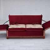 1970s, Danish "Spanish" sofa, original condition, furniture velour.