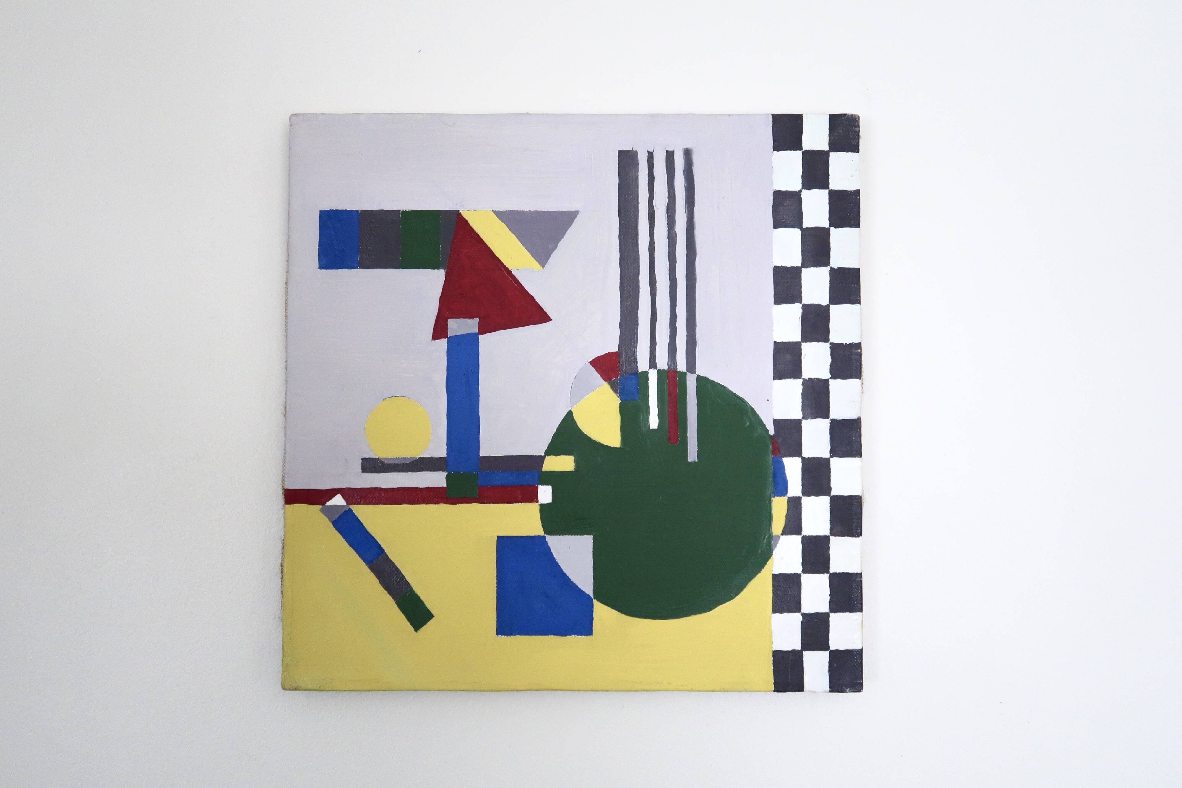 Painting, constructivist abstract painting, czech republic