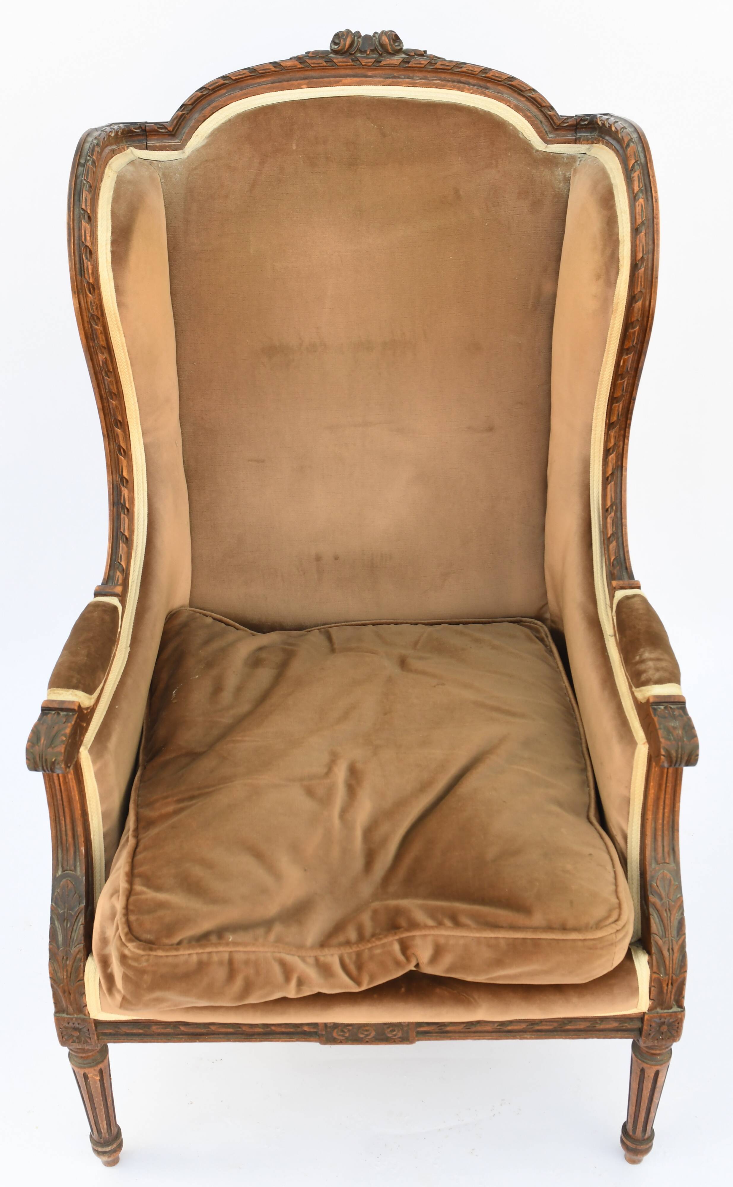 Louis XVI style shepherdess armchair