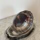 Plat en inox floral 1980