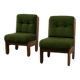 Ensemble de 2 fauteuils lounge verts français