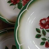 6 antique deep plates from Digoin and Sarreguemines