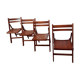 4 chaises bois vintage pliantes