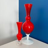 Red opaline vase