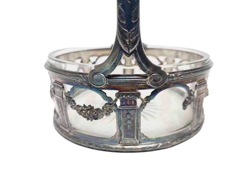 Antique Art Nouveau basket, France, 1900s