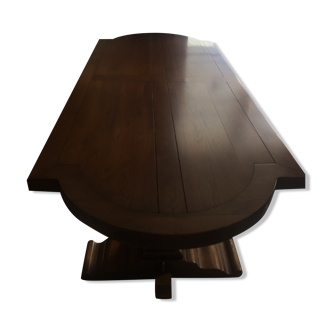 Solid oak monastery table